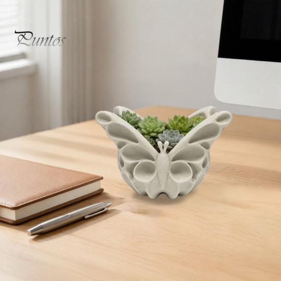 Succulent Plant Container 3D Printed Butterfly Storage Box, Decorative Planter, Desktop PLA Flower Pot Organizer Tray for Jewelry, Candy, Home