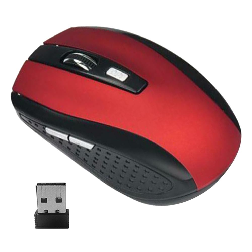 

Portable 2.4G Wireless Optical Mouse 6 Buttons USB Receiver 2000DPI Laptop Mice червоний