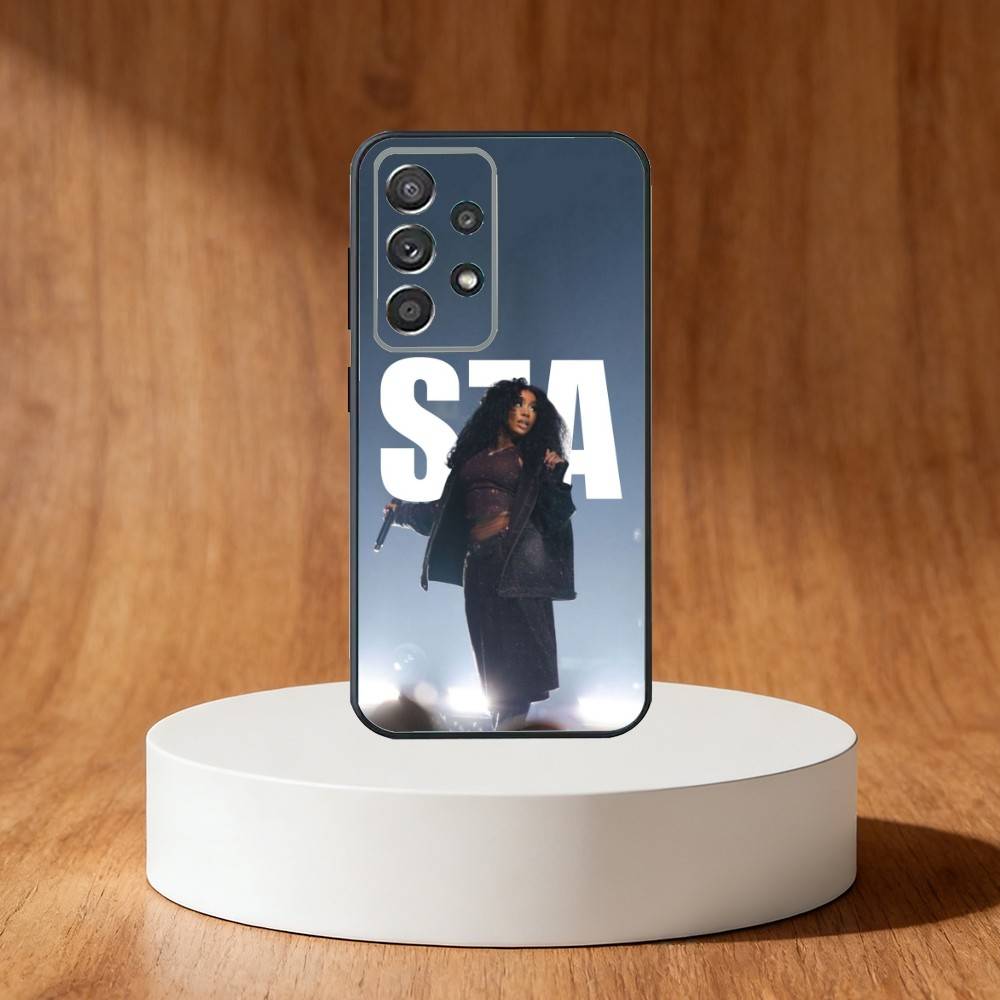 SZA Ins-Style Singer Phone Case For Samsung S25,S24,S21,S22,S23,S30,Ultra,S20,Plus,Fe,Note,10,9,5G Black Cover