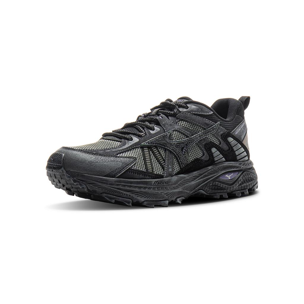 Mizuno Racer Trail Comfortable Shock Absorption Support Lightweight Breathable Low-Top Running Shoes Unisex Running Shoes Black D1GH223815