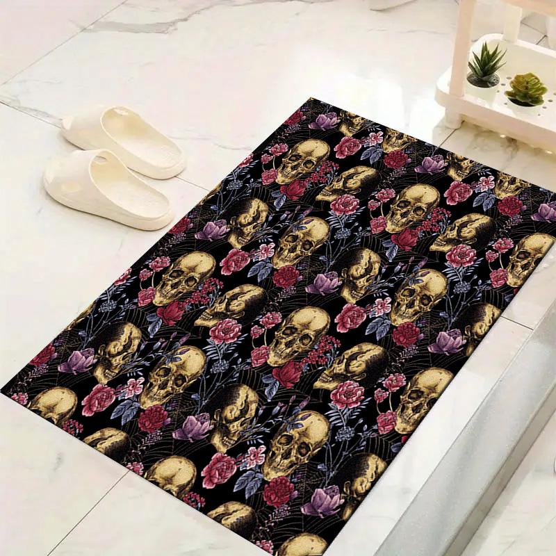 Vintage Skull Pattern Carpet Rug for Living Room Bedroom Home Sofa Decoration,Kids Play Non-slip Floor Mat