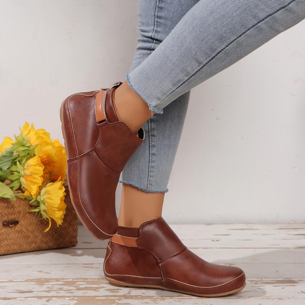 Stivaletti da Donna Verdi Sintetici Taglie Forti | Cinturini Regolabili in Velcro, Zip Laterale, Suola Rialzata, Punta Tonda, Stivali Casual per Tutte le Stagioni