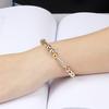 Adjustable Spring Twisted Chain Titanium Steel Bracelet Three-Color Beads Rose Gold Steel Fashion Ins Personalized Bracelet