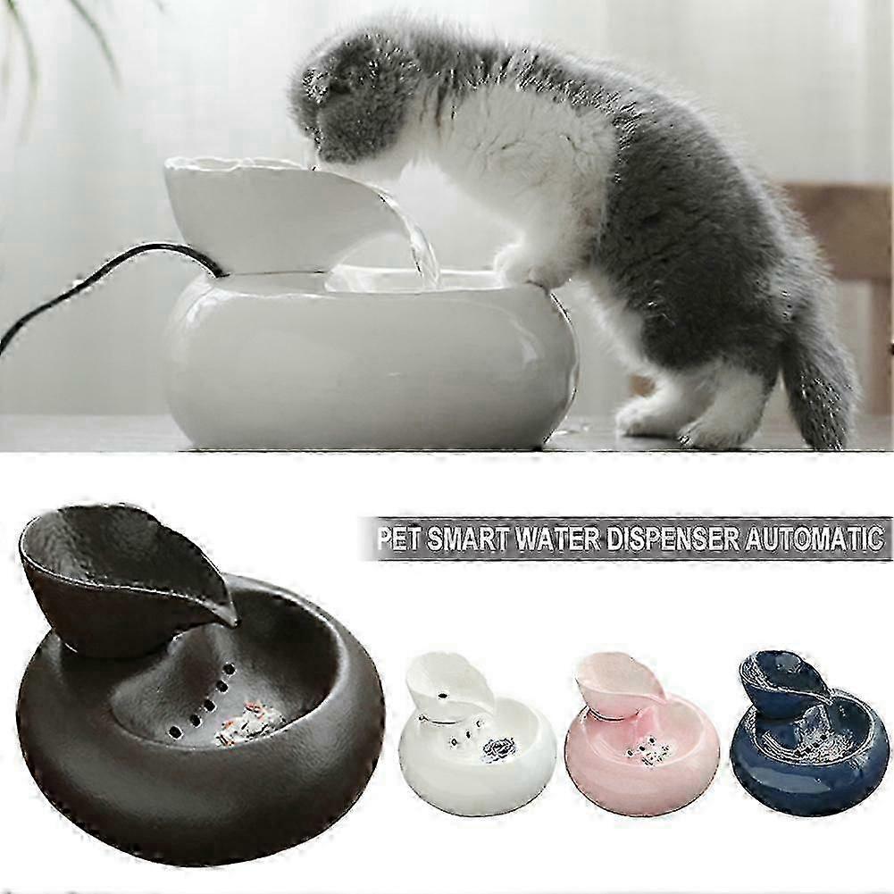 Elektrischer Trinkbrunnen für Haustiere mit Filter – Weißer Wassernapf für Katzen und Hunde mit USB-Kabel für frisches Trinkwasser