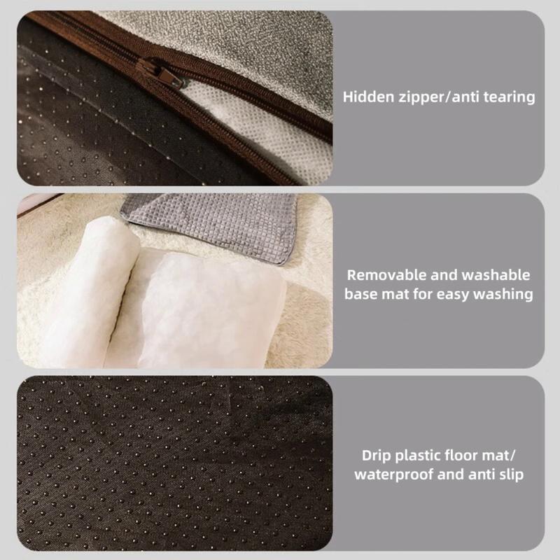 Large Dog Bed for Small Medium Dogs Soft Fleece Nest Big Dog Sofa Bed Winter Warm Cat House for Pet Sleeping Bed Pad Supplies