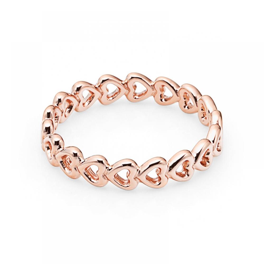 Pandora 180177 Moment Linked Love Rose Gold Ring