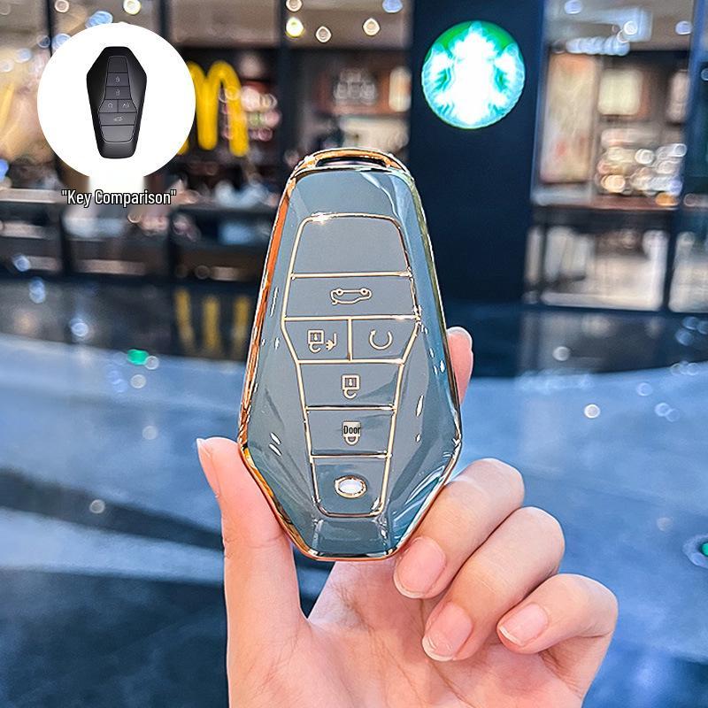 Luxury Key Case for GAC AION V Z03 - Fashionable Buckle Shell Car Accessory