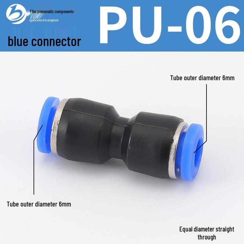 Wirtschaftlicher blauer pneumatischer Schnellkuppler: Gerade, T-Stück, Vierweg, Fünfweg, Reduzierstück für PU/PE/PY/PZA/PK/PV
