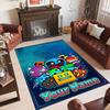 Personalized Crystal Velvet Carpet Custom Name Text,Geometry Dash Anti Slip Area Rug For Home Decoration