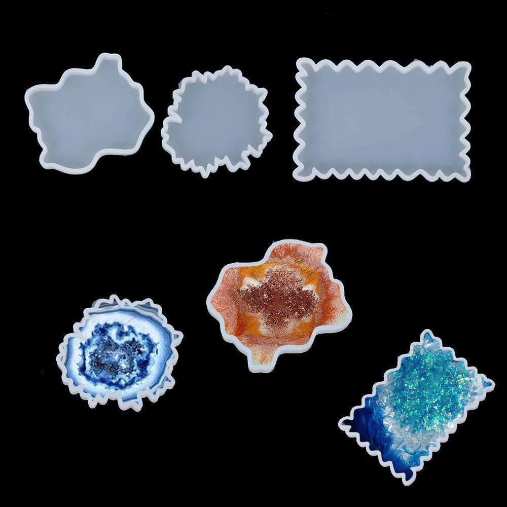 

Форма для изготовления ювелирных изделий, кулон, агат, нерегулярная волна, форма для подставок, силиконовая смола, литейные формы, эпоксидная смола