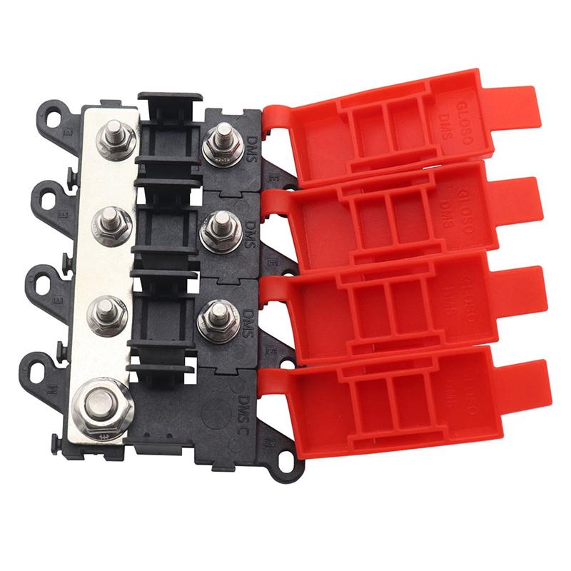 200A 3-Way Distribution Block Bolt-On Fuse Holder For Car, Truck, And RV, Power Distribution Marine SUV BDFS MIDI