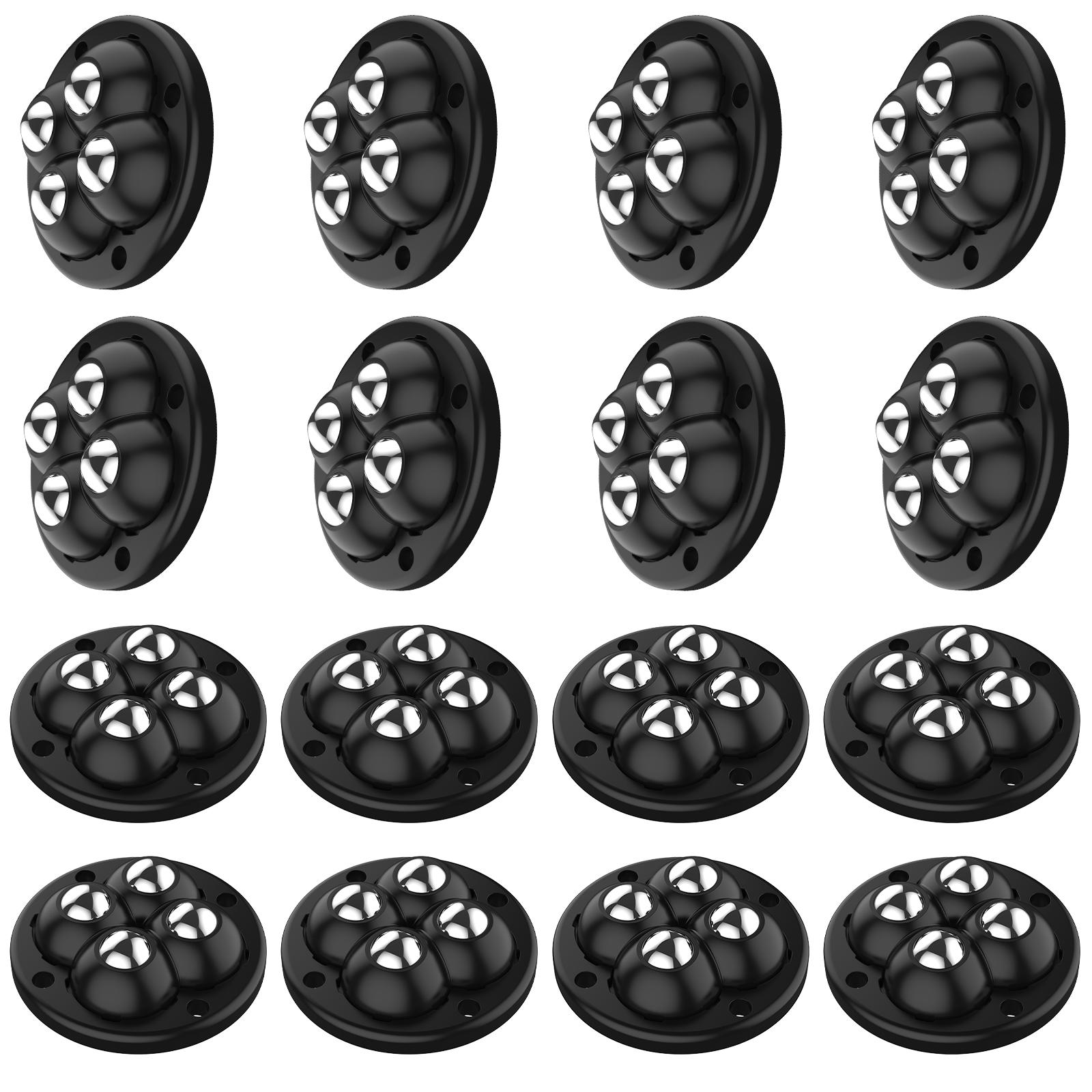 

16Pcs Self Adhesive Mini Caster Wheel 360° Rotatable Quiet Universal Pulley Rotating Wheels Furniture Casters Loading 77lbs