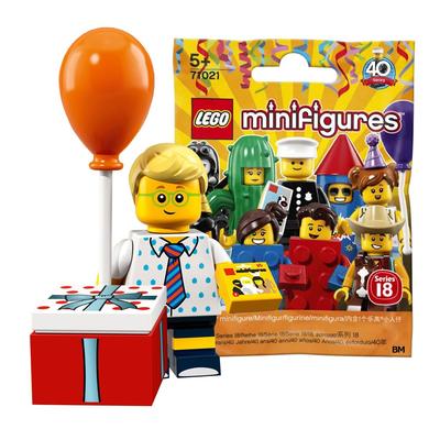 LEGO Minifigur Serie 18 Geburtstagsparty Junge [Ungeöffnet] | LEGO Sammel-Minifiguren Serie 18 Geburtstagsparty Junge [71021-16]
