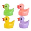 62KD Set of 100 Miniature Duck Multi Colored Resin Figures for Garden and Landscape