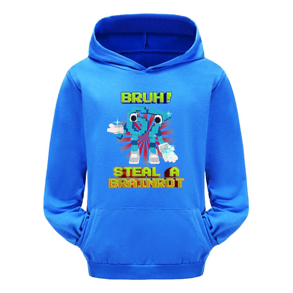 

5194 Дитячі Хлопчики Дівчатка Вкрасти Мозковий гниль 67 Шість Сім Надруковані Повсякденні Толстовки з капюшоном з довгими рукавами 170cm темно-синього кольору