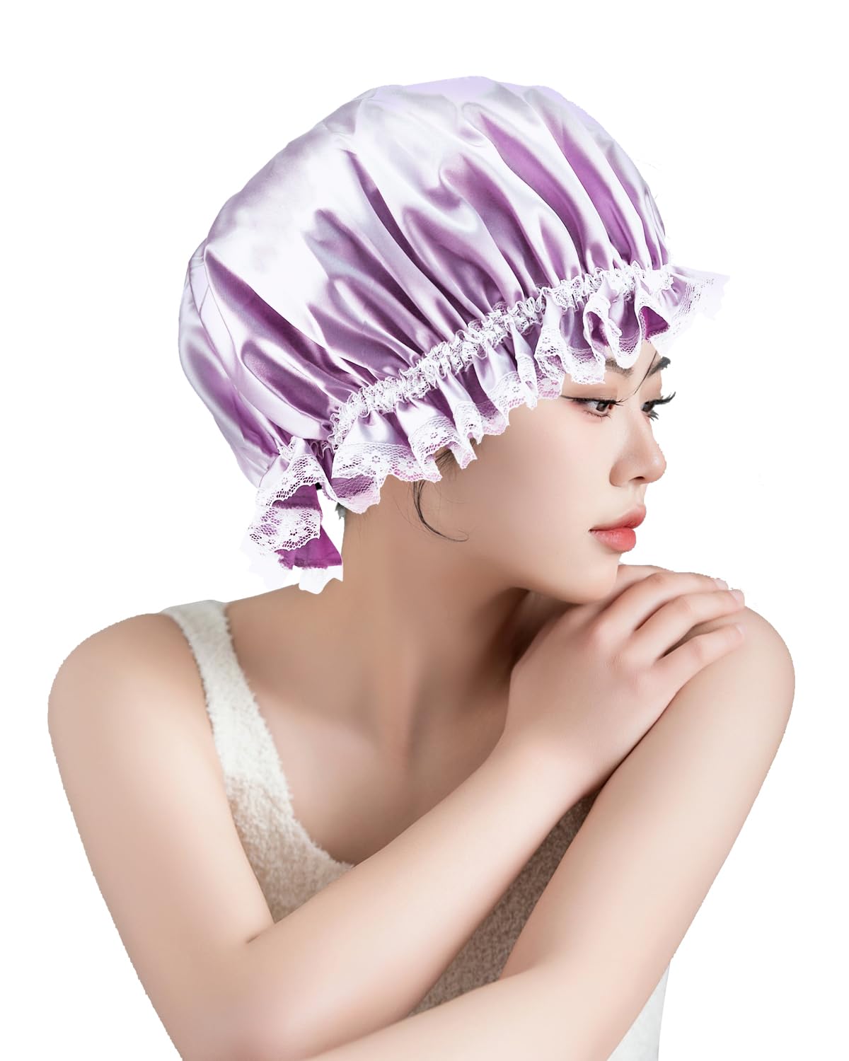 

FOLAI Silk Night and Moisturizing for Beautiful Protects Hair from Hair Cap for Long Perfect for Sleeping Cap, Moisture-Wicking, Breathable, Hair,