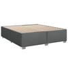 Box Spring Bed with Mattress Dark Gray 180 X 200 Cm Fabric