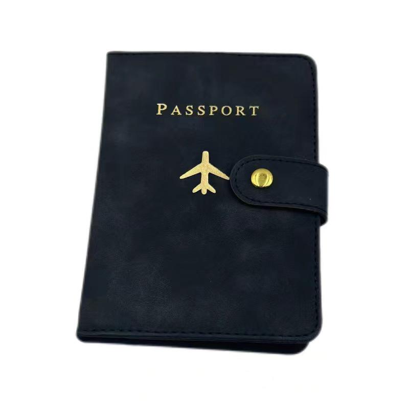 Cross-Border RFID Leather Passport Holder: Multifunctional, Portable, Anti-Theft, Anti-Scratch Card Slot Case.