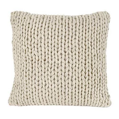 Coussin - NIELSEN - Marlin - 50x50 Cm - Coton - Beige/Blanc