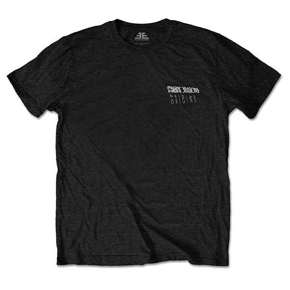 Men s Imagine Dragons Original Circle (Back Print) Slim Fit T-shirt Medium Black S