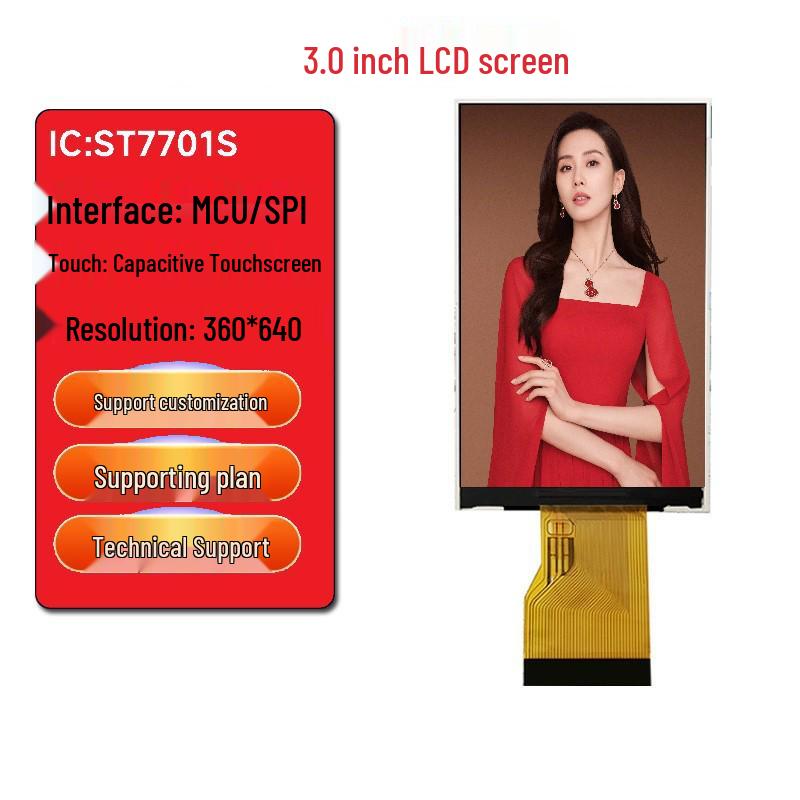 3-inch 480x854 HD TFT LCD Display RGB/MIPI 40-pin 16:9 Instrument Color Screen
