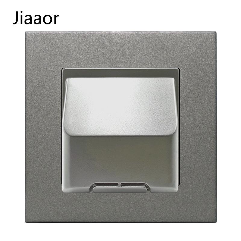 Grey British Standard Double Gang Switch Socket with USB & Type C - Hong Kong/Macau Compatible, Concealed 86 Type