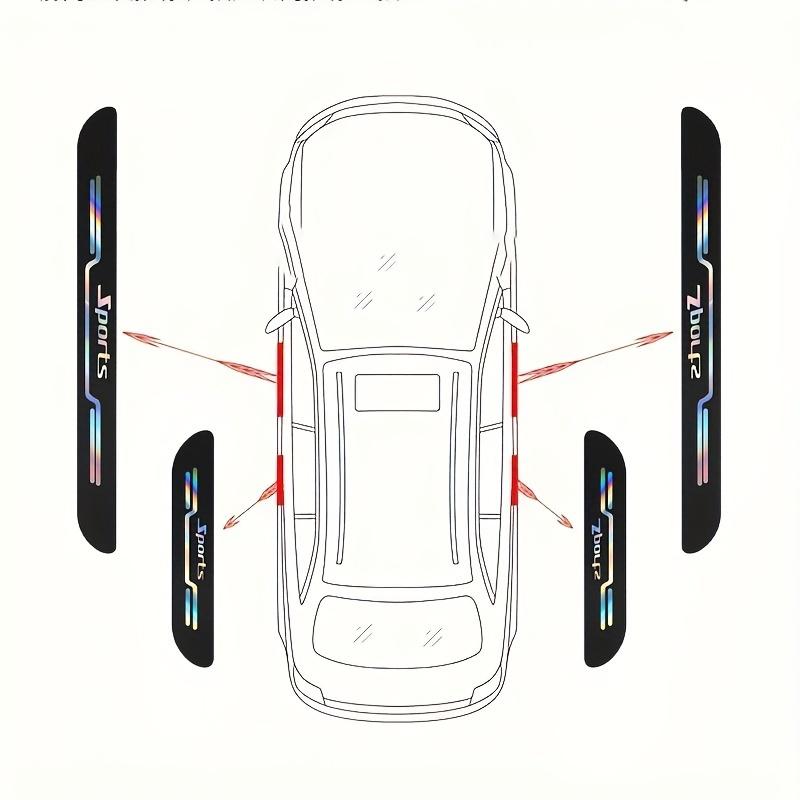 4pcs/Set Laser Cut Car Threshold Protection Bar-Scratch Resistant with Collision Enhance the Beauty of Vehicle Appearance