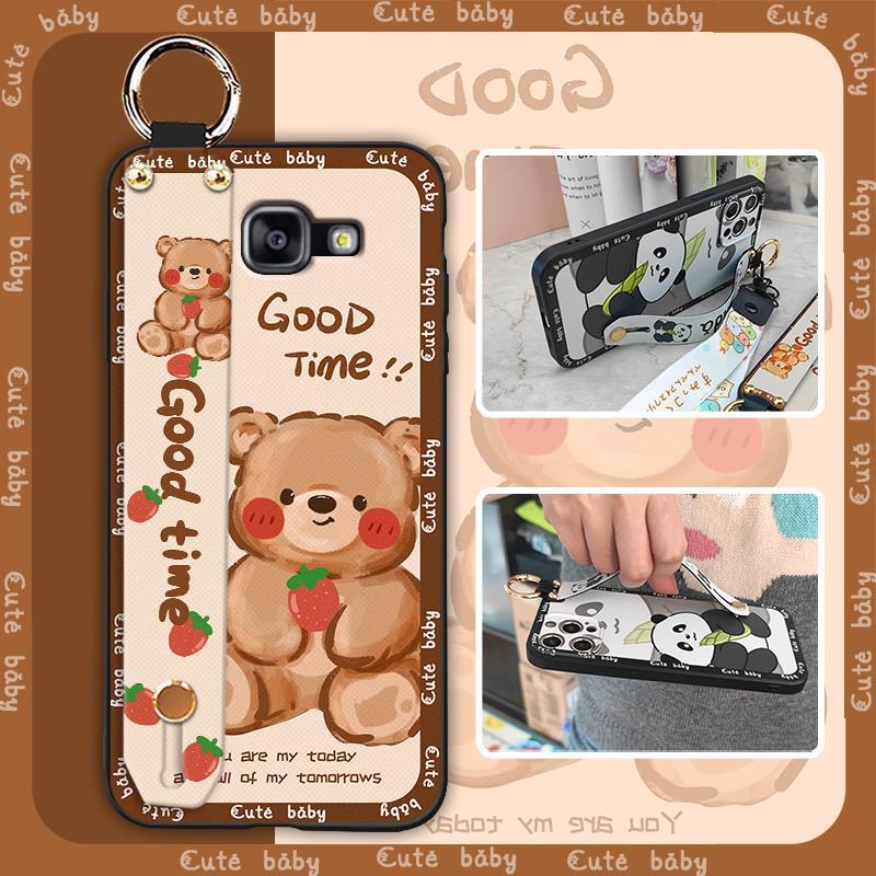 Shockproof Durable Phone Case For Samsung Galaxy A510/A5 2016/SM-A510F Wrist Strap Anti-dust Anti-knock Soft Case Ring