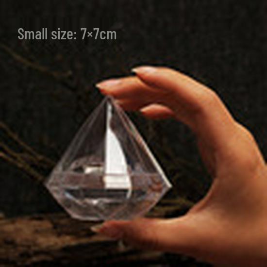 

European Style Transparent Diamond-Shaped Candy Box for Weddings and Parties