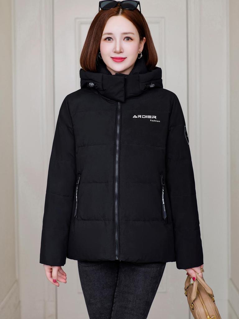 Women's 2025 New Petite Down Jacket: Short, Stylish, Warm, Hooded, Simple Autumn & Winter Outerwear