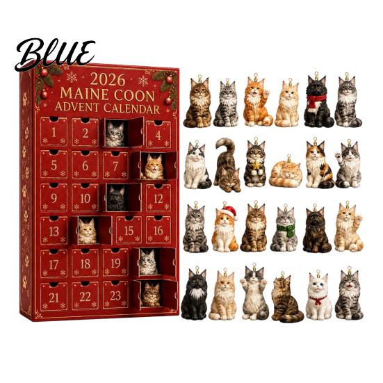 24 Day Calendar Pet Themed Advent 2026 Days Christmas Countdown with Decoration for Dog Fans Pcs Mini 3D Cat Ornaments Holiday Gifts Home