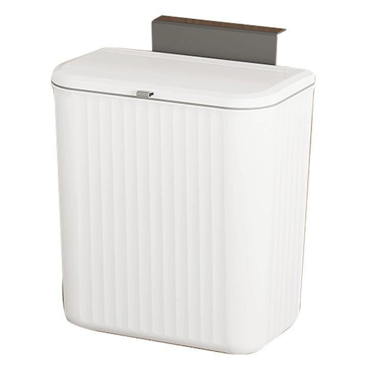 Wall-Mounted Sliding Cover Trash Can for Kitchen, Bathroom & Office