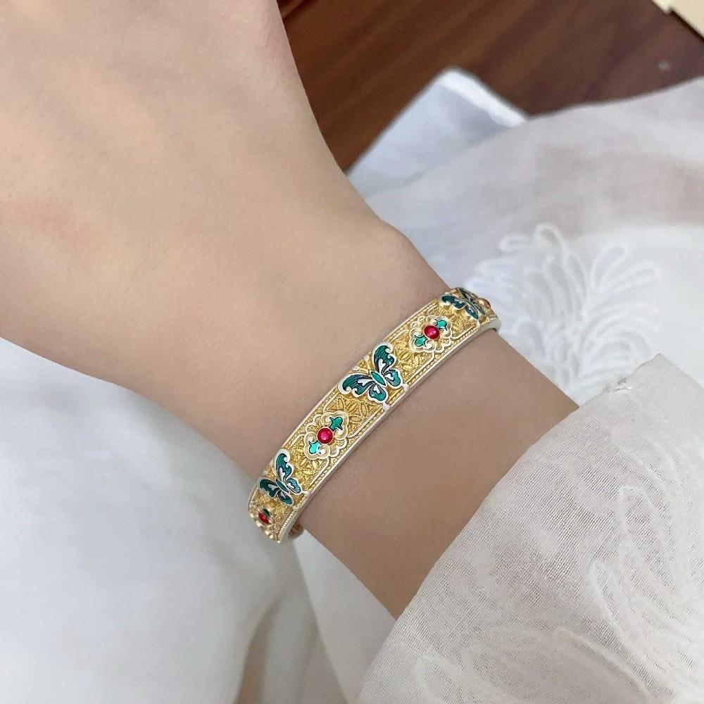 Traditionelles Damen-Armband Ethnischer Stil Chinesisches Cloisonné-Armband Emaille-Armband Geschenk