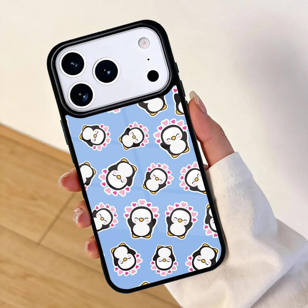 Cute Lovely Penguin Mobile Phone Case for IPhone 17 AIR 16pro Max 15 14 13 12 11 Bumper Cover