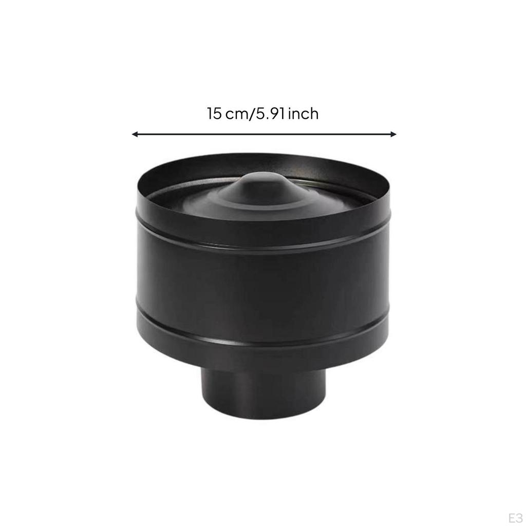 Chimney Weather Hood Weatherproof Heating Flue Cap HeatTolerant for Fireplace 100MM Rain
