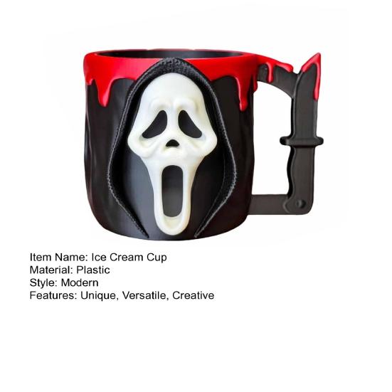 Ice Cream Pint Holder Horror Spoon Holder Reusable Ice Cream Containers Beer Can Holder Horror Movie Gifts