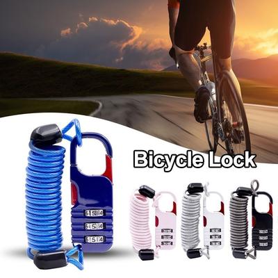 Zinc Aluminum Alloy Bicycle Lock Blue White Black Pink Anti Theft Digit Password Combination Lock Security Password Lock