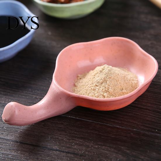 Dish Seasoning Plate Flower Shape with Handle Small Floral Size Plates Serving Saucers Bowl for Sauce