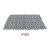 Waterproof Outdoor Rug 4x6 ft Patio Rug Mat Reversible Plastic Camping Rugs