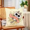 Azukisan Cat Cute Pillow Cases for Bedroom Living Room Sofa Home Decor Polyester Cushion Cover with Zipper