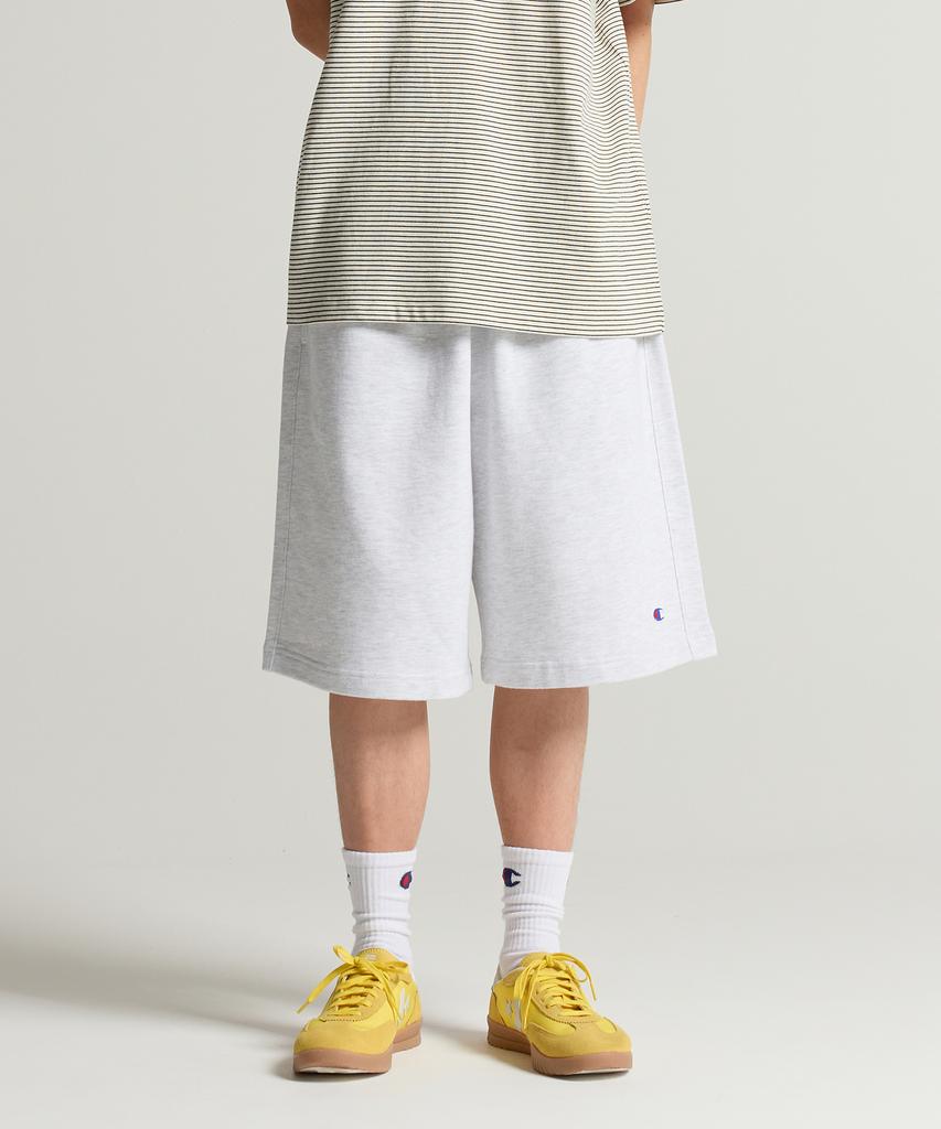 CHAMPION C-Logo Bermuda Sweatpants Light Grey
