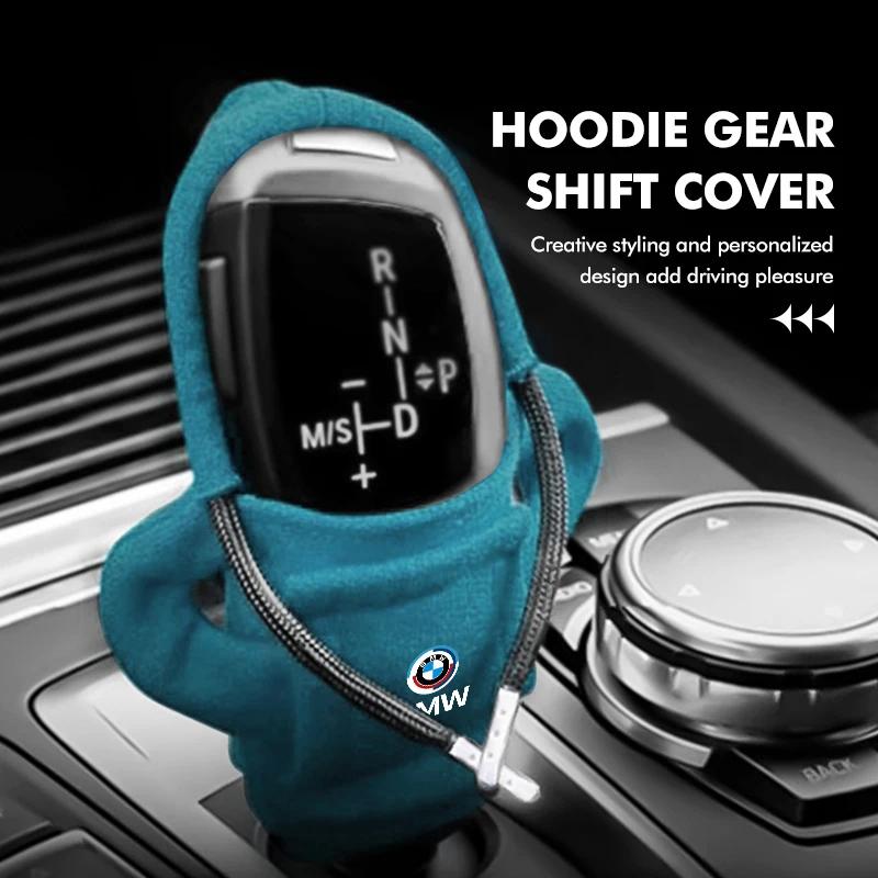 2025 Hot Fashion Hoodie Car Shift Knob Cover Manual Handle Gear Lever For BMW G01 G02 F15 F16 G05 G06 G07 F07 G30 F40 F44 F34 F3