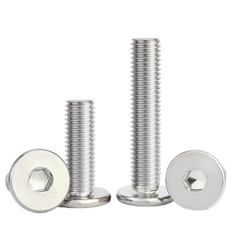 304 Stainless Steel Ultra-Thin Flat Head Hex Socket Bolt, M2-M12