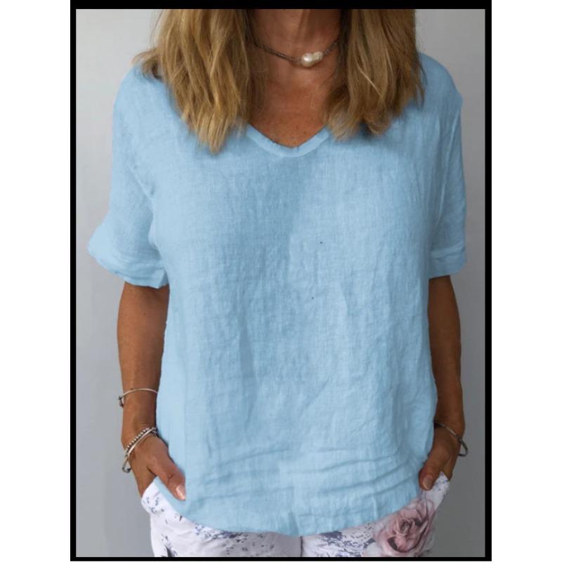 Spring and Summer New 3D Digital Printed Loose Sloping Neck Women's T-shirt