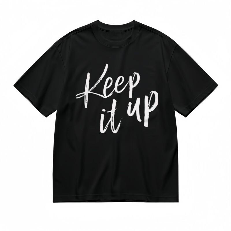 

Men s Breathable Classic T-Shirt Brushstroke Motivation Slogan 100% Cotton Tee 3XL