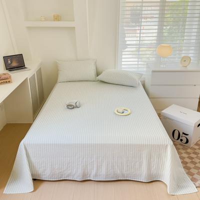 Simple Lines 100% Cotton Bed Sheet Set Soft Comfort Home Textile Bedding Set 3Pcs Skin-friendly Flat Sheet with Pillowcases