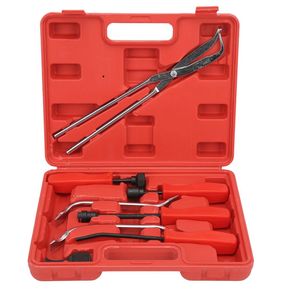 8PCS Drum Brake Puller Tool Kit Universal 45 Steel Oxidation Chromate Coating with Storage Box