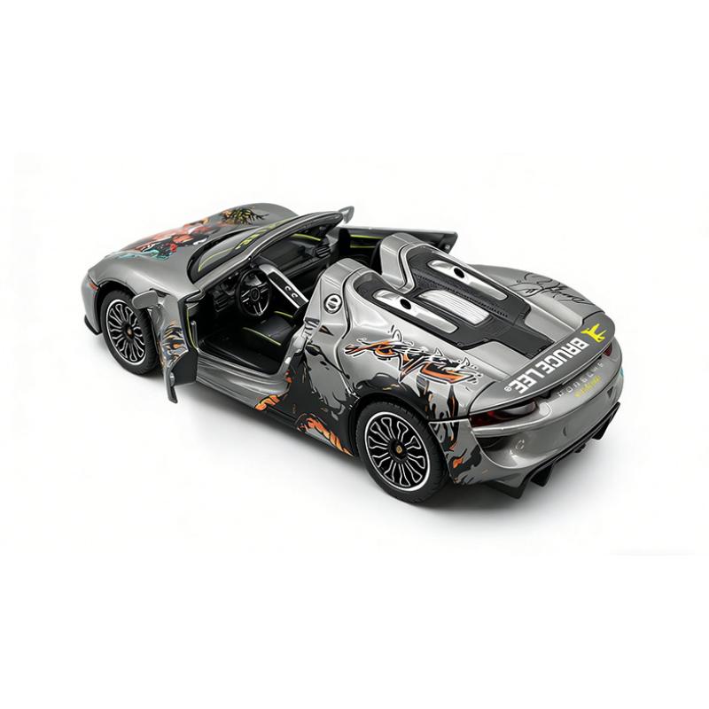 NEW 1/24 Porsche 918 Spyder Supercar Lee Alloy Model Car Toy Diecasts Casting Sound and Light Car Toys for Children Vehicle