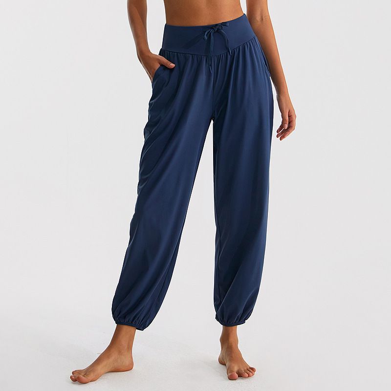 Lu Same Style Yoga Pants Women's Casual Loose Quick-Drying Breathable Cool Light Sports Pants Dance Fitness Ankle-Tied Sweatpants