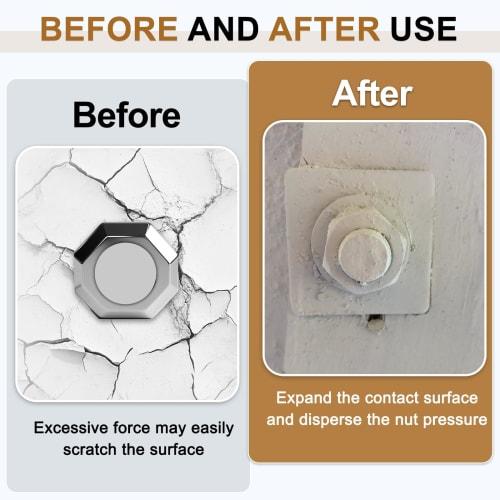 PATIKIL 6pcs M27x50mm Square Washers, Inclined Washers, Plate Gaskets, Spacer Gaskets for Hardware Fasteners, Black